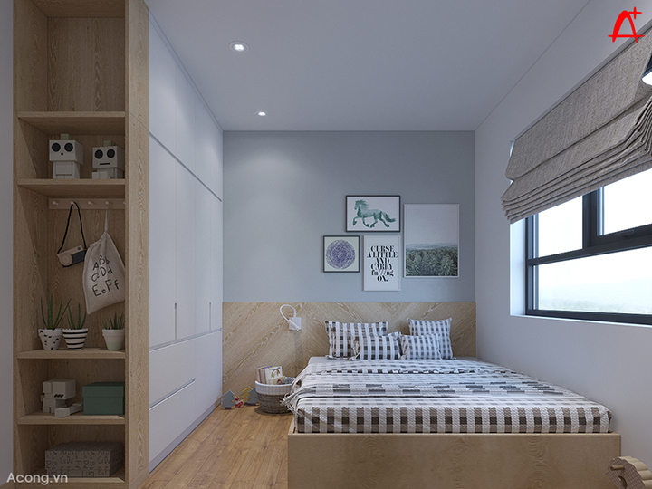 Cải tạo chung cư Linh Đàm: thiết kế nội thất phòng ngủ nhỏ